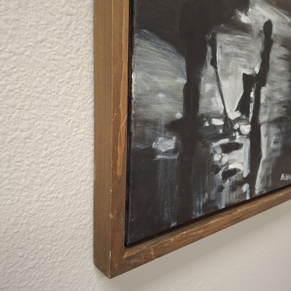 Twilight Coast Impressionistic Painting on Canvas Framed 18" wide x 22"tall - Picture 8 of 10